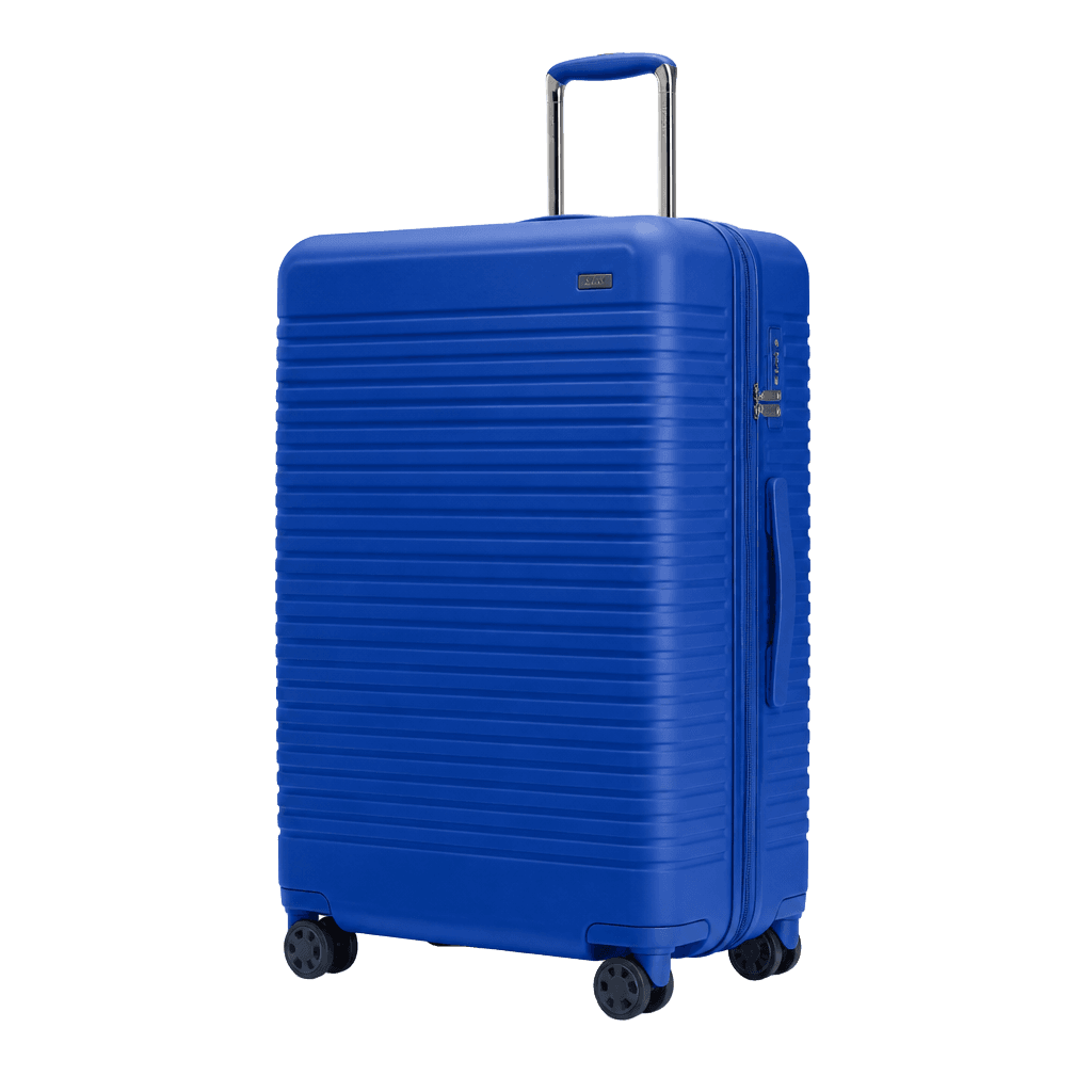 Suitcase in electric blue
